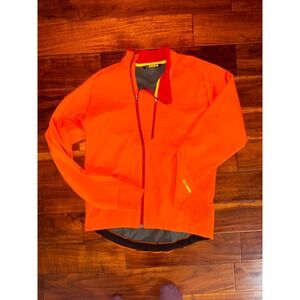 Mavic Ksyrium Pro H2O XL Orange Cycling Jacket Full Zip Reflective Bike Jersey